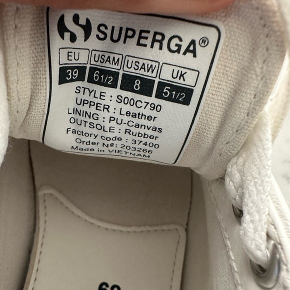Superga Women’s size 8 White platform Sneakers - Picture 6 of 6